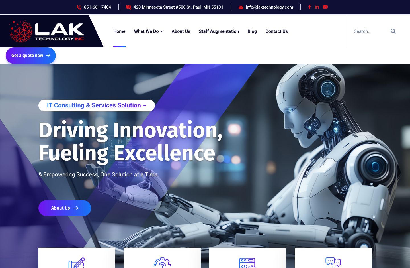 LAK Technology desktop view