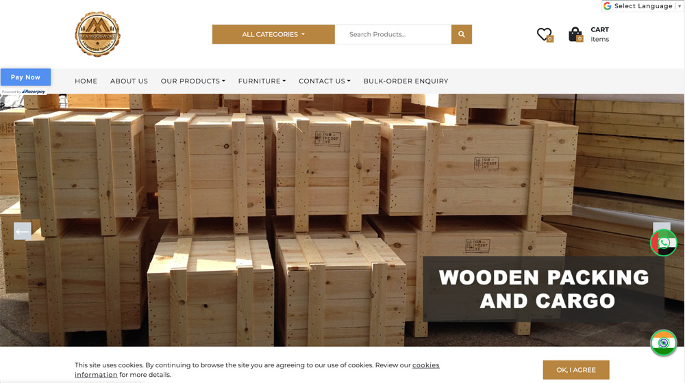 MA Wood Work desktop view