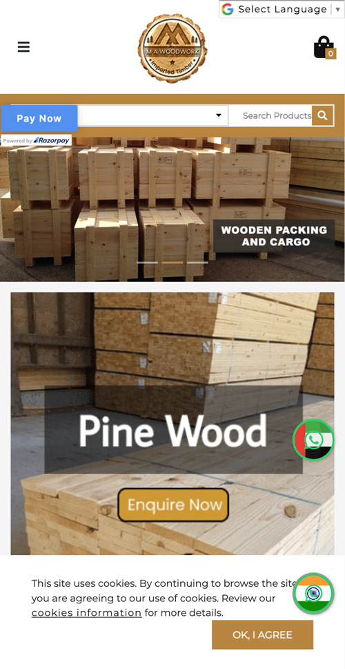 MA Wood Work mobile view