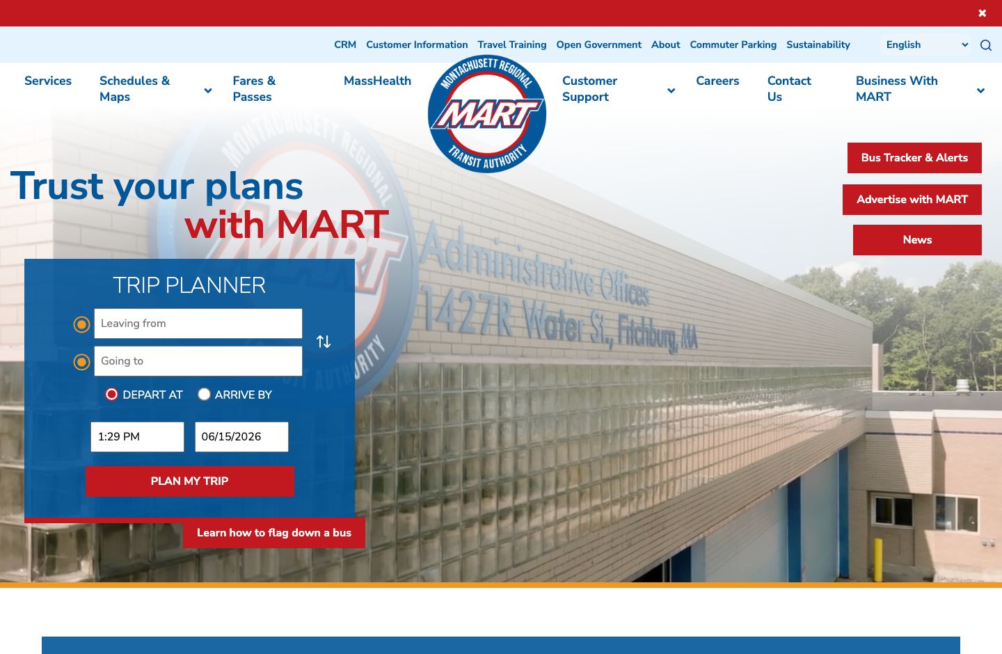MRTA desktop view