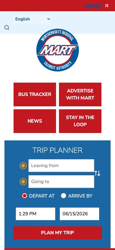 MRTA mobile view