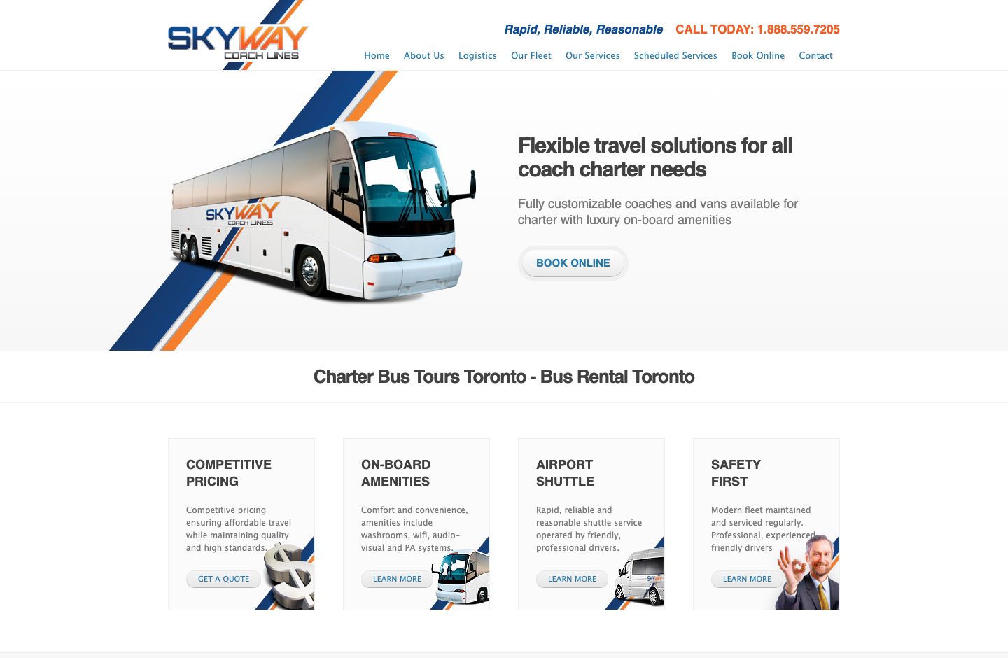Skyway Coach desktop view