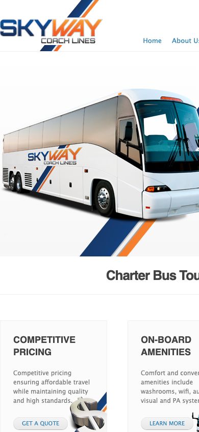 Skyway Coach mobile view